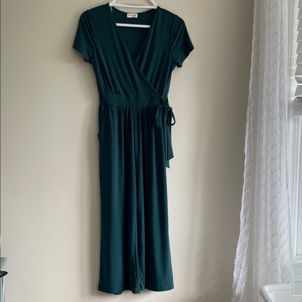 Elegant Teal Wrap Dress